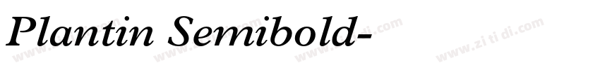 Plantin Semibold字体转换
